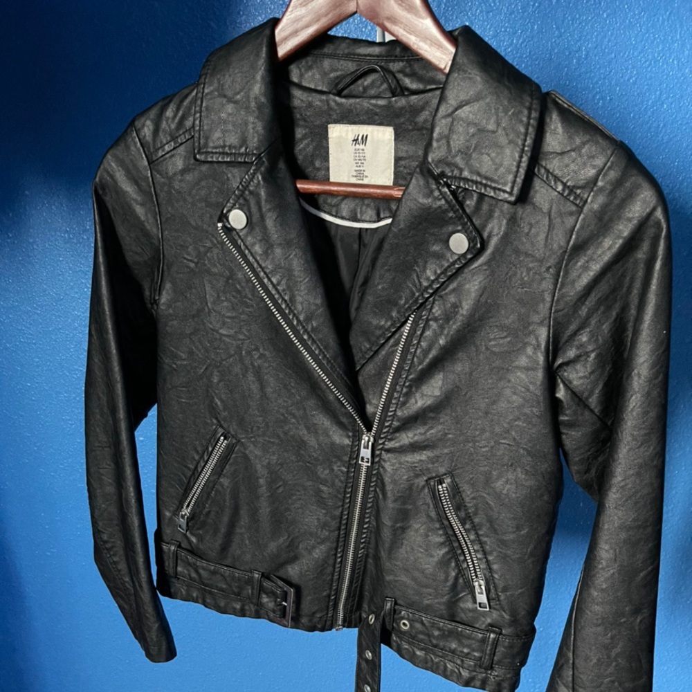 H&M pleather kids jacket.